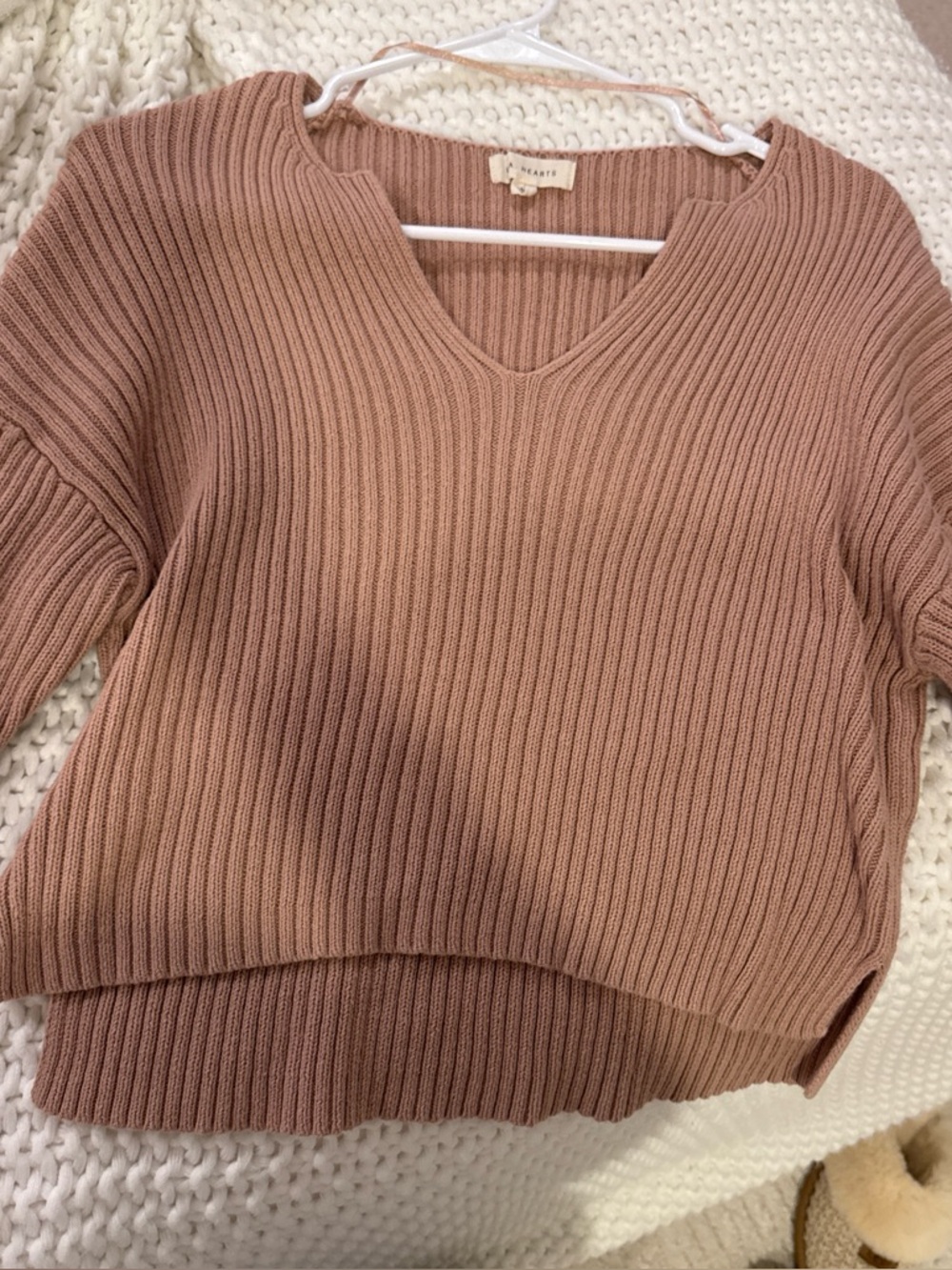 Cropped tan sweater